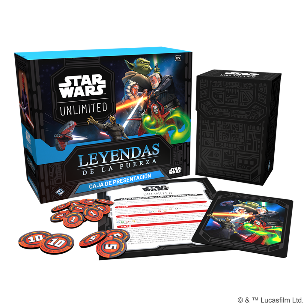 Star Wars Unlimited: Leyendas de la Fuerza. Caja de presentación2
