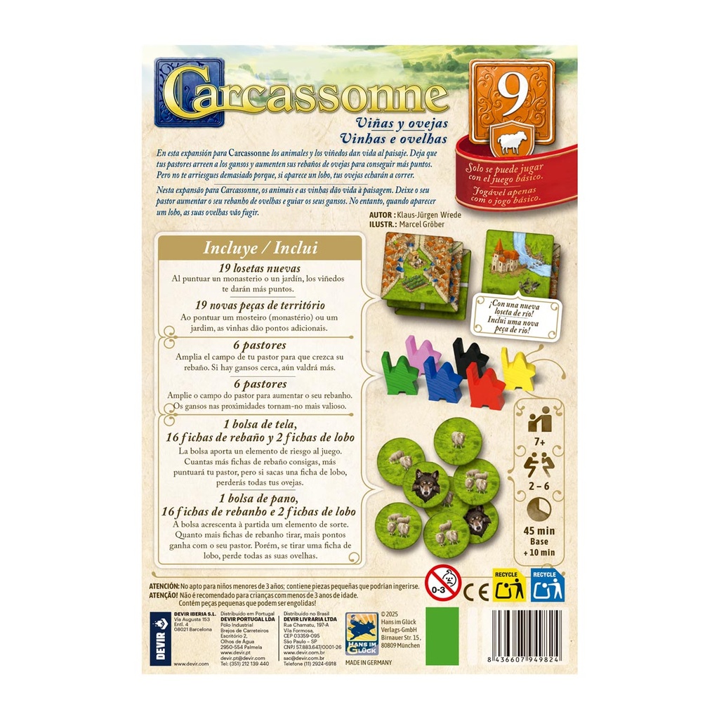 Carcassonne Exp. 9 - Viñas y Ovejas1