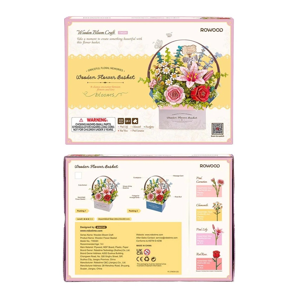 Wooden Flower Basket1