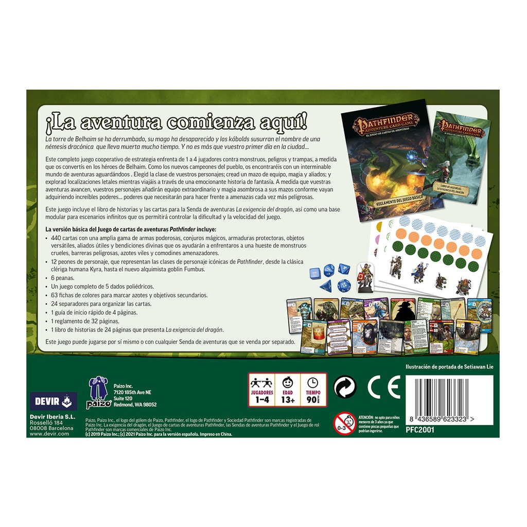 El juego de cartas de aventuras de Pathfinder4