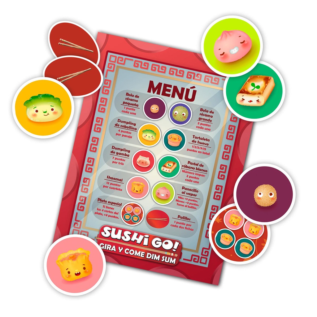 Sushi Go Gira y Come Dim Sum3