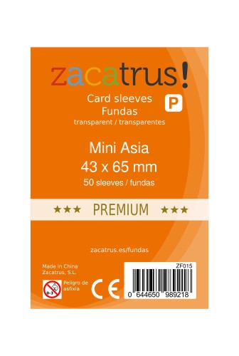 Fundas Zacatrus Mini Asia Premium (43 mm X 65 mm) (55 uds)