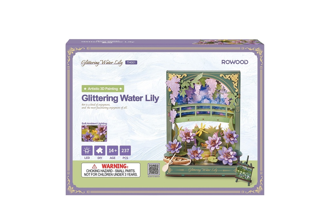 Glittering Water Lily Wall Art