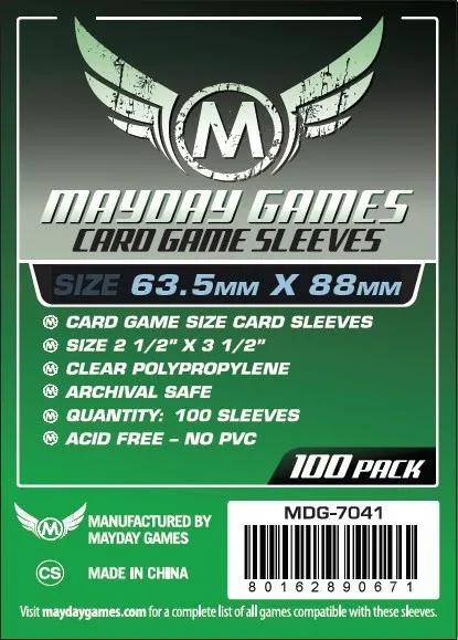 [7041] Mayday Card Game Sleeves (Pack of 100) 63.5X 88 MM