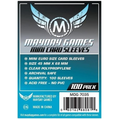 Mayday Games Card Sleeve (Pack of 100) 45 MM X 68 MM