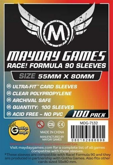 Mayday Games: Premium Race! Formula 90 Card Sleeves (pack of 50) (55 X 80 MM)