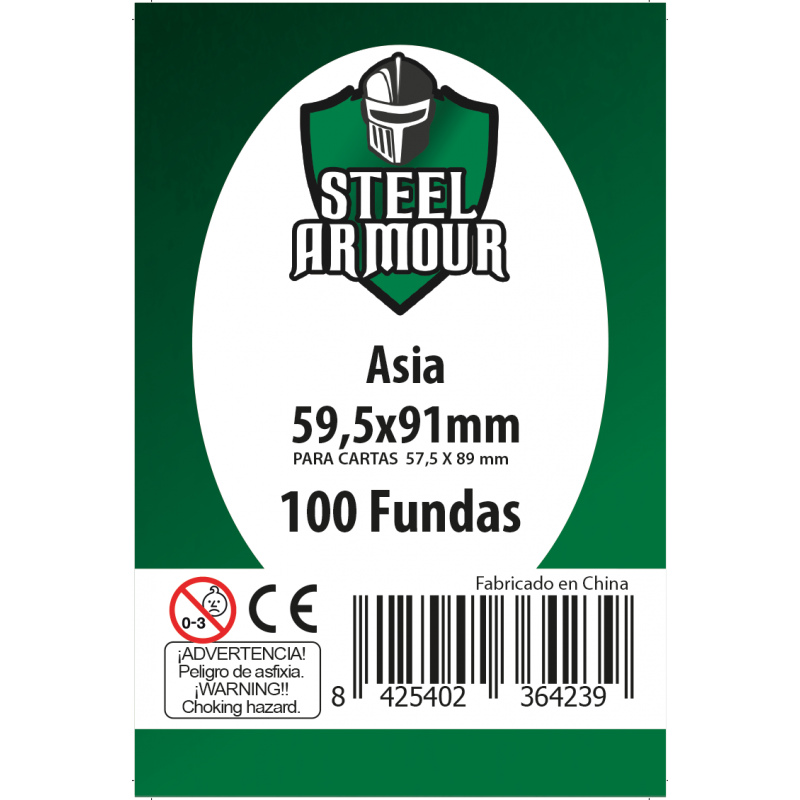 100 Fundas tamaño Asia (59,5x91mm)