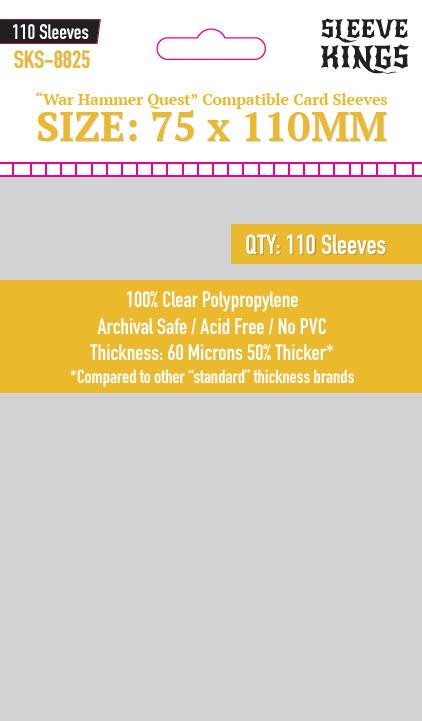Sleeve Kings War Hammer Quest Compatible Sleeves (75x110mm)