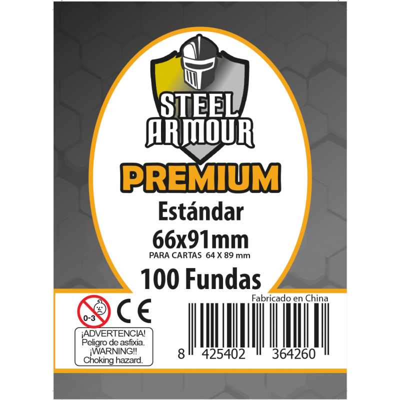 100 Fundas tamaño Estándar Premium (66x91mm)