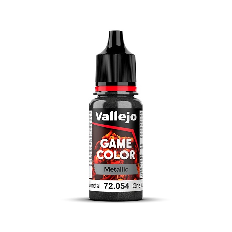 Vallejo Game Color Gris Metalizado Oscuro 18 ml