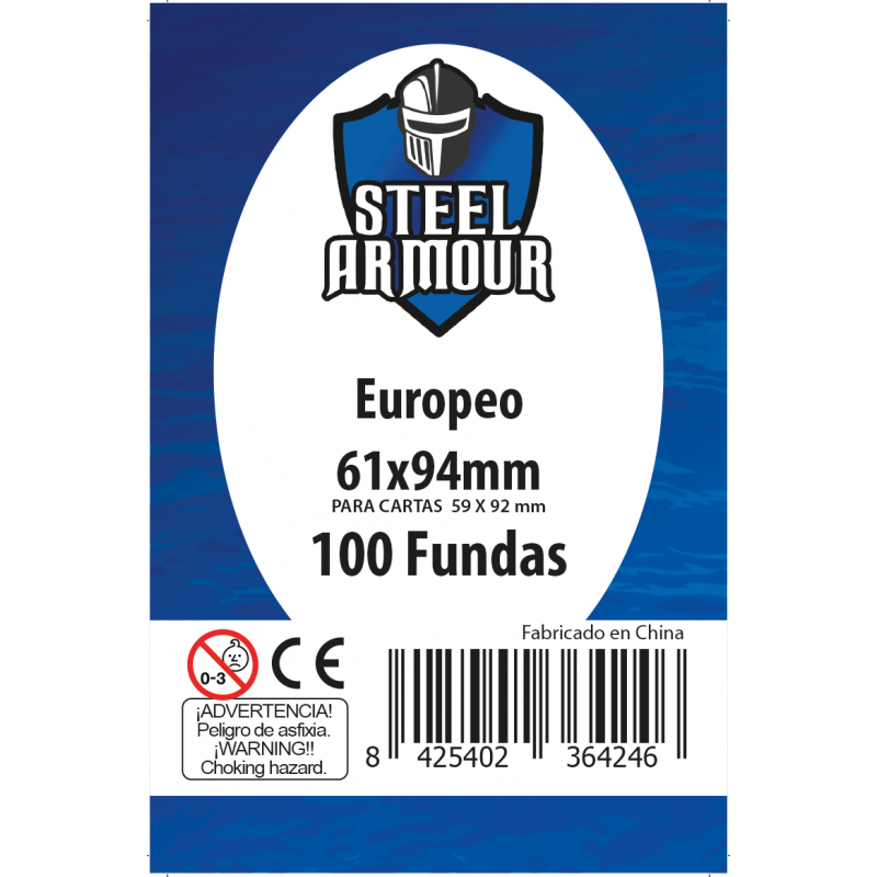 100 Fundas tamaño Europeo (61x94mm)
