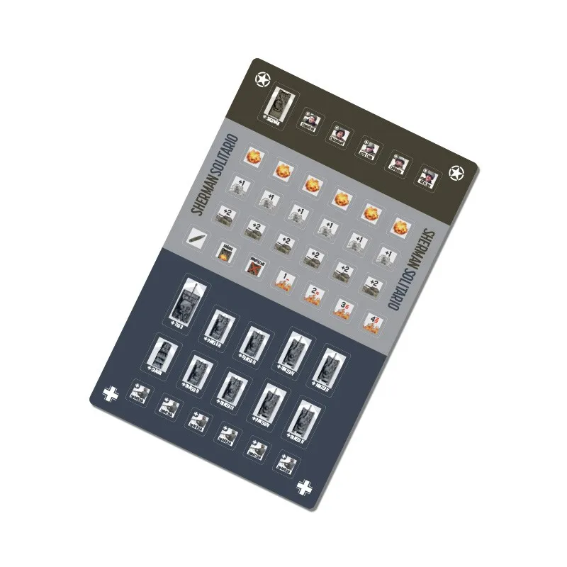 Sherman Solitario: Plancha de fichas