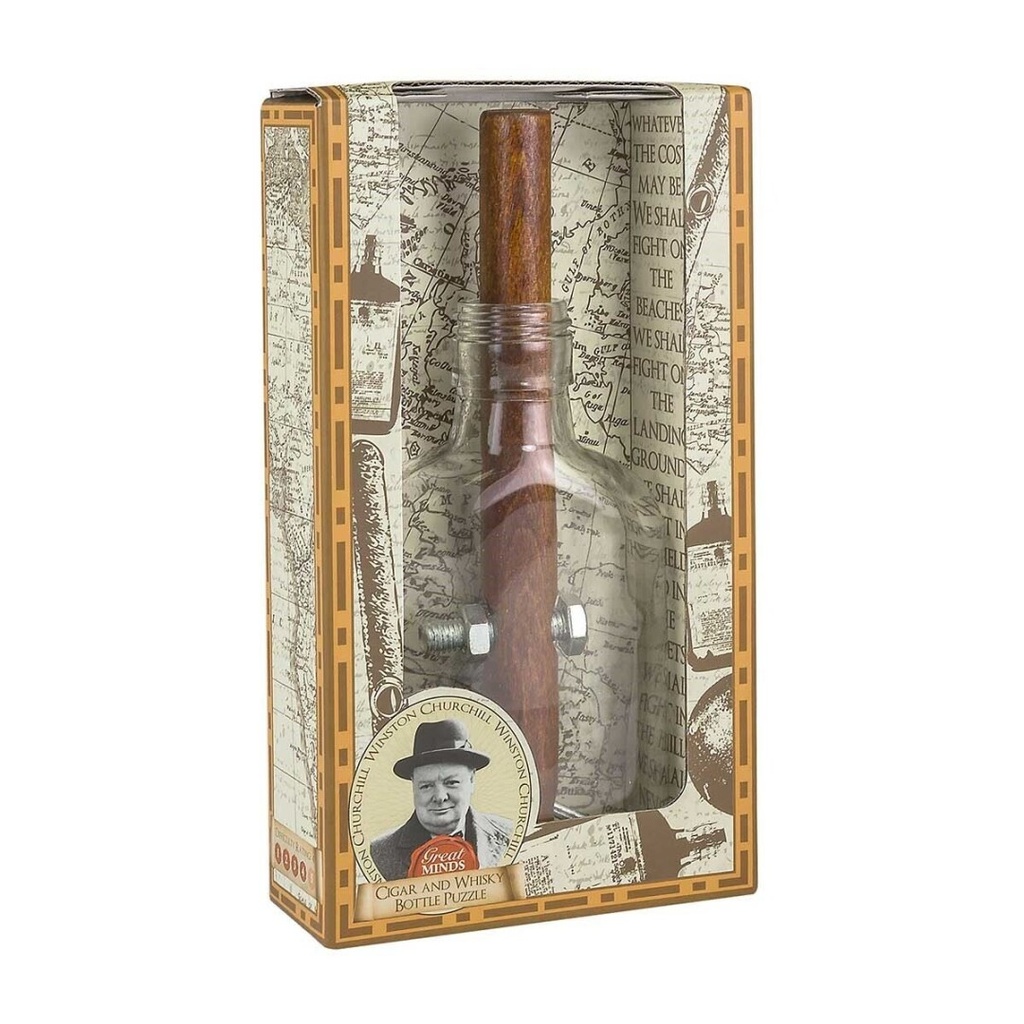 CHURCHILL'S CIGAR AND WHISKEY BOTTLE PUZZLE