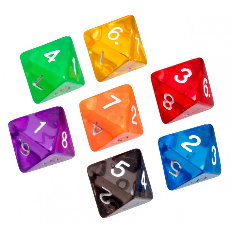 Dado Transparente 8 caras