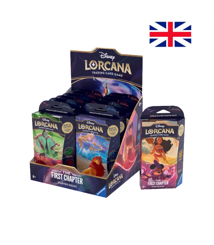 Disney Lorcana TCG. Mazo de inicio. First Chapter Saphire-Steel