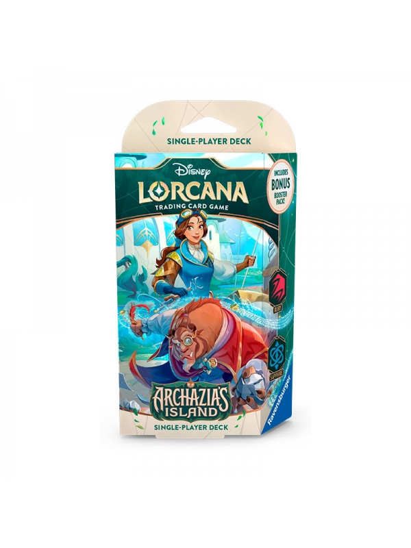 Disney Lorcana TCG. Mazo para un jugador. Archazia’s Island. Rubí-Zafiro. Inglés.