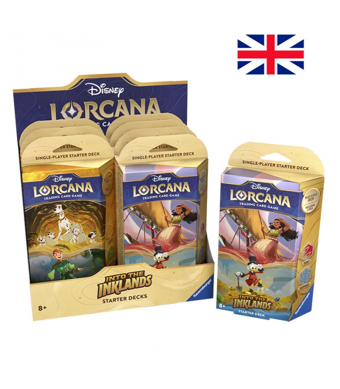 Disney Lorcana TCG. Mazo para un jugador. Into the Inklands. Ruby-Sapphire. Inglés.