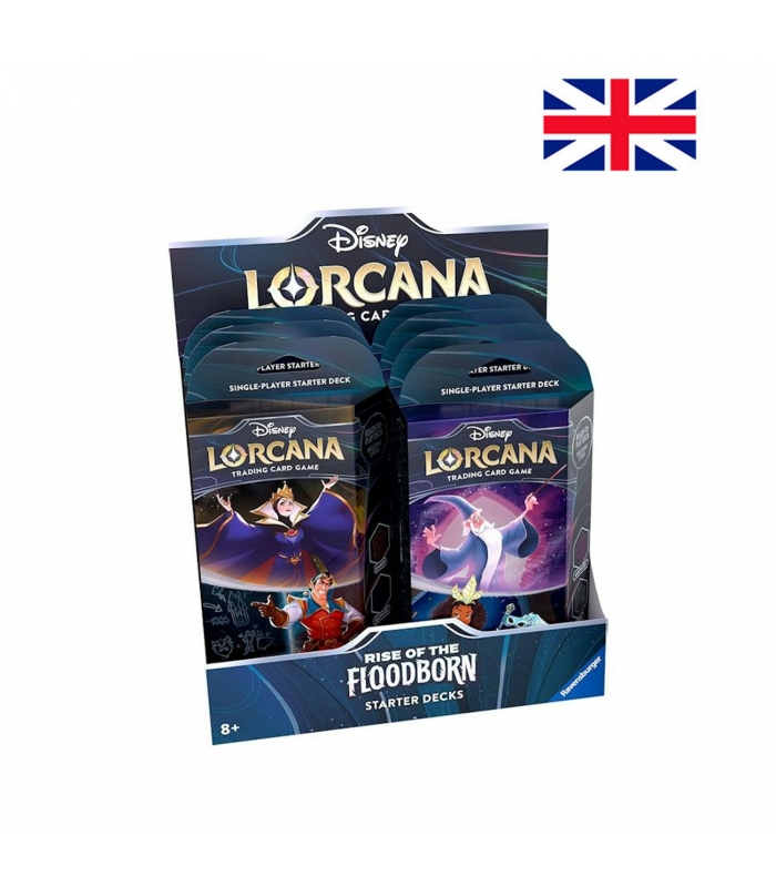 Disney Lorcana TCG. Mazo para un jugador. Rise of the Floodborn. Amber-Sapphire. Inglés.